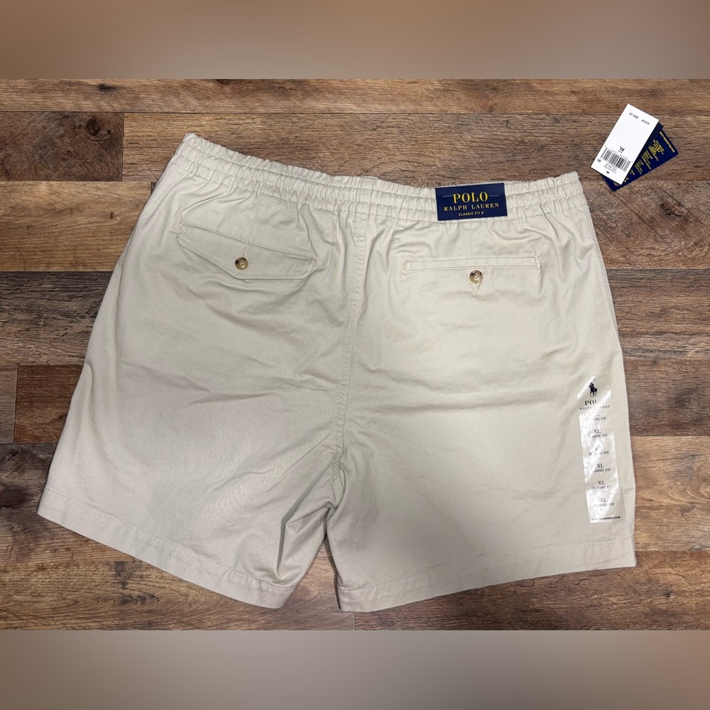 Polo Ralph Lauren Stretch Classic-Fit Chino 6" Inseam Shorts Khaki Tan waist XL - Picture 2 of 10